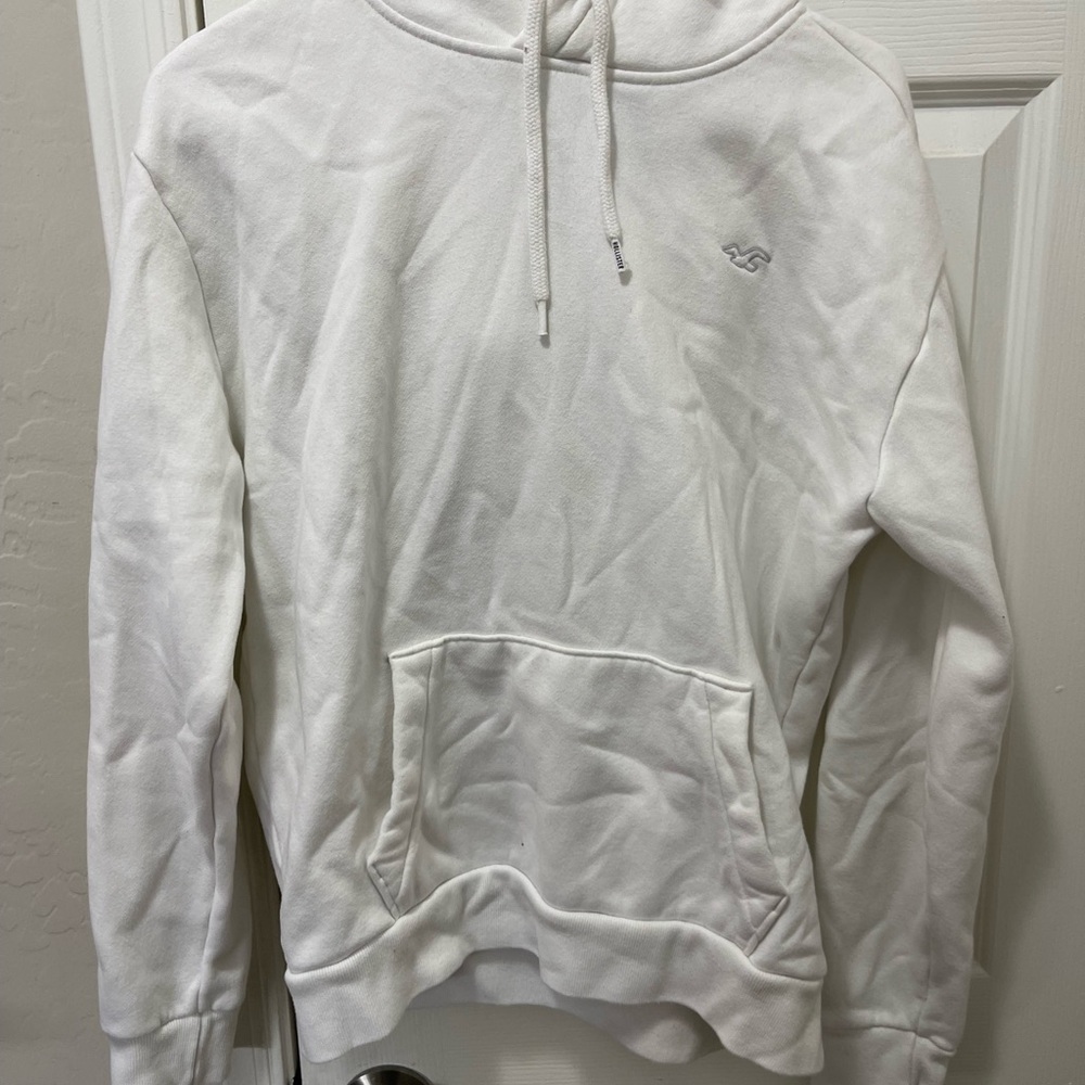 Hollister White Hoodie Sweater